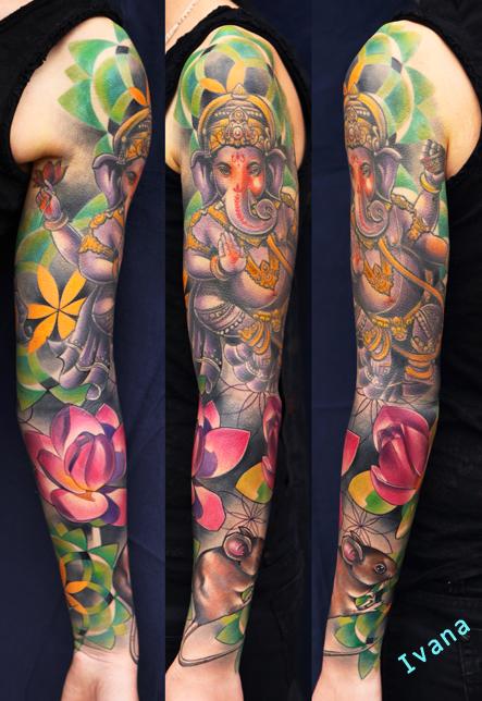 Tattoos - Ganesh & Lotuses & Mouse Dorotka - 72789